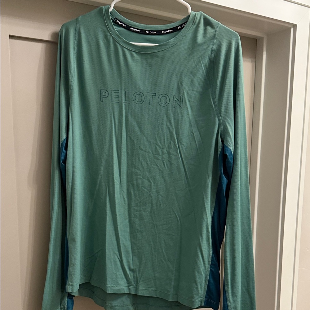 Peloton Green and Blue Long Sleeve Tee
